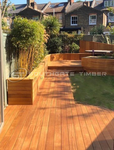 Iroko 20 x 120mm Smooth Double