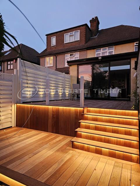 Jatoba 21 x 145mm Smooth 2 sides - Grooved for hidden fix - 1st Grade