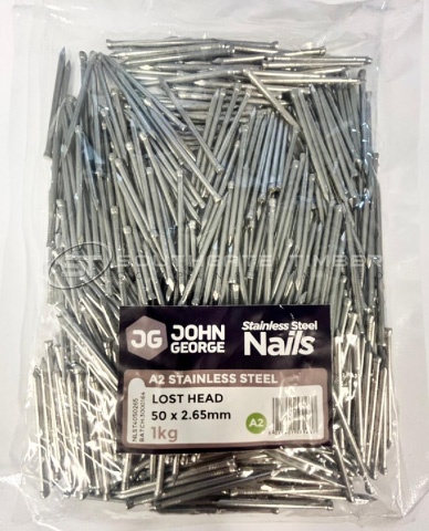 Stainless Steel 50mm x 2.65mm Lost Head 1kg