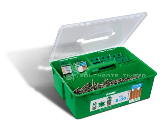 Spax 'PRO KIT' 28.5m2 Stainless Steel decking screw kit