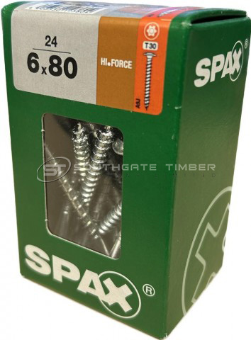 Spax WIROX 6.0 x 80mm x 24 mini pack construction screw