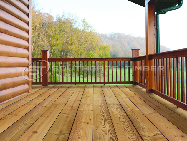 Thermory 26 x 185mm  Benchmark Thermo Spruce Decking D4 SG2