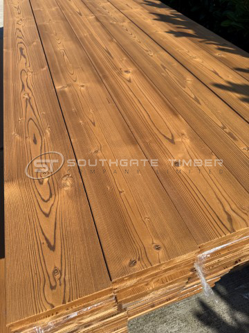 Thermory 26 x 185mm  Benchmark Thermo Spruce Decking D4 SG2