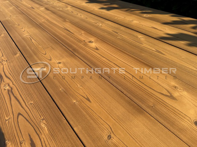 Thermory 26 x 185mm  Benchmark Thermo Spruce Decking D4 SG2