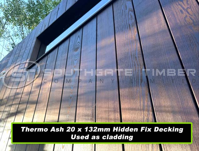 Thermory 20 x 132mm  Benchmark Thermo-Ash Decking D4 SG2