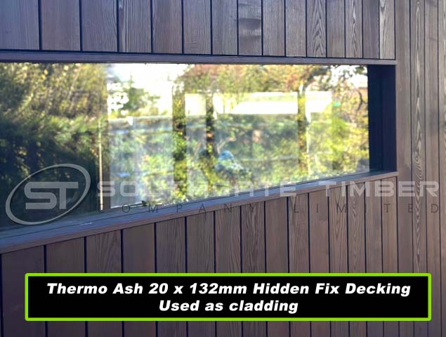 Thermory 20 x 132mm  Benchmark Thermo-Ash Decking D4 SG2