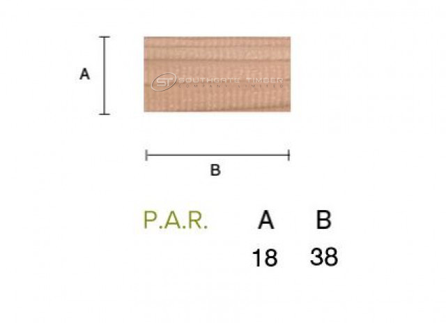 Western Red Cedar 18 x 38mm P.A.R. Fencing