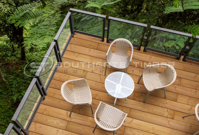 Thermory 26 x 185mm  Benchmark Thermo Spruce Decking D4 SG2