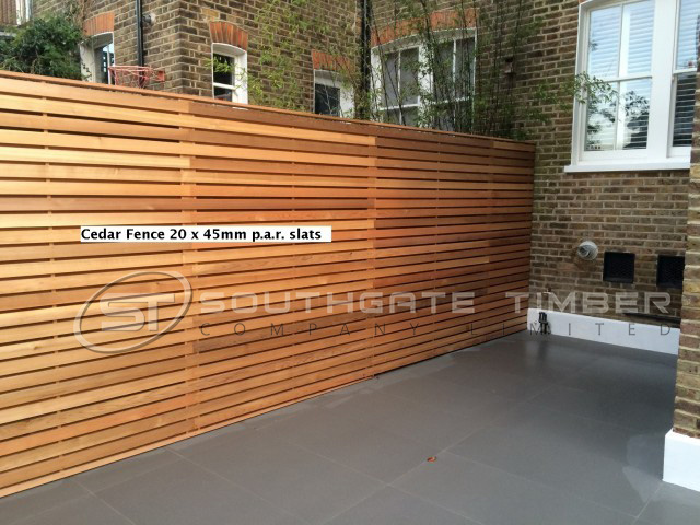 Western Red Cedar 20 x 45mm P.A.R. Fencing