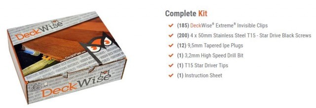 Deckwise Extreme hidden Decking Fixings - 2.4mm Gap