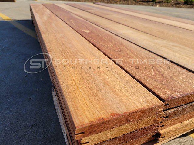 Jatoba 21 x 145mm Smooth 2 sides - Grooved for hidden fix - 1st Grade
