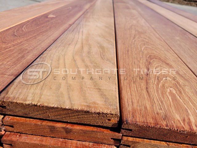 Jatoba 21 x 145mm Smooth 2 sides - Grooved for hidden fix - 1st Grade